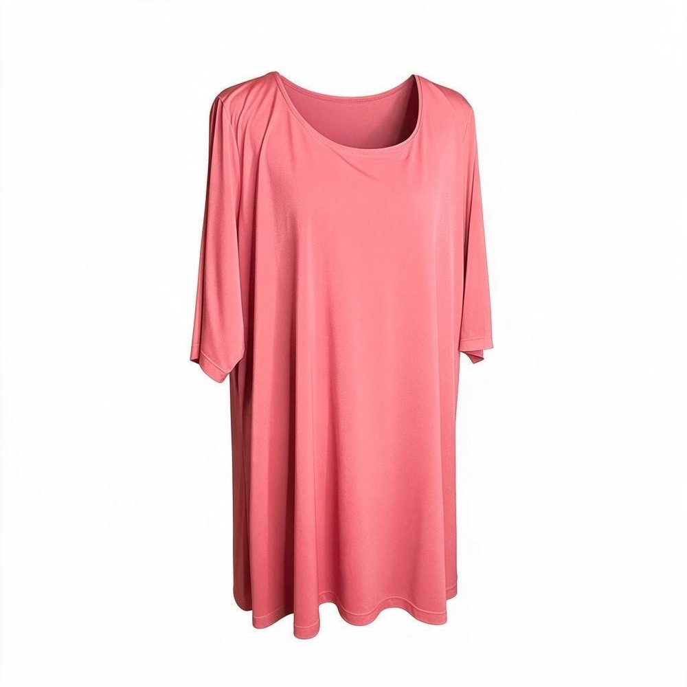 Susan Graver Modern Essentials XL Rose Liquid Knit Tunic A346351 NWOT